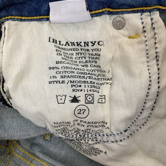 BlankNYC Great Jones High Rise Skinny Jeans 27 Blue Denim Casual - Picture 9 of 9